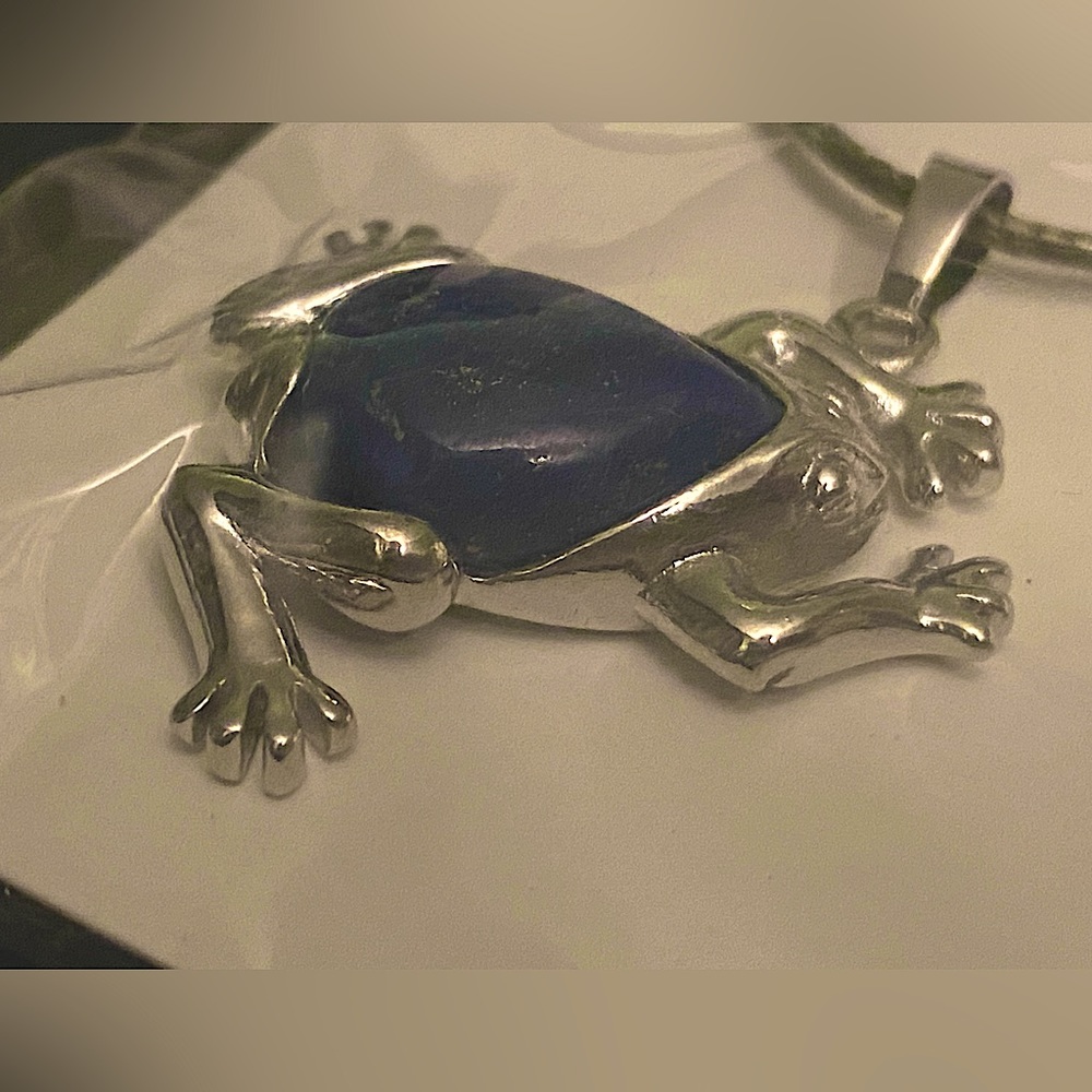 Stone Twin Toad necklaces. Lazurite & Jasper